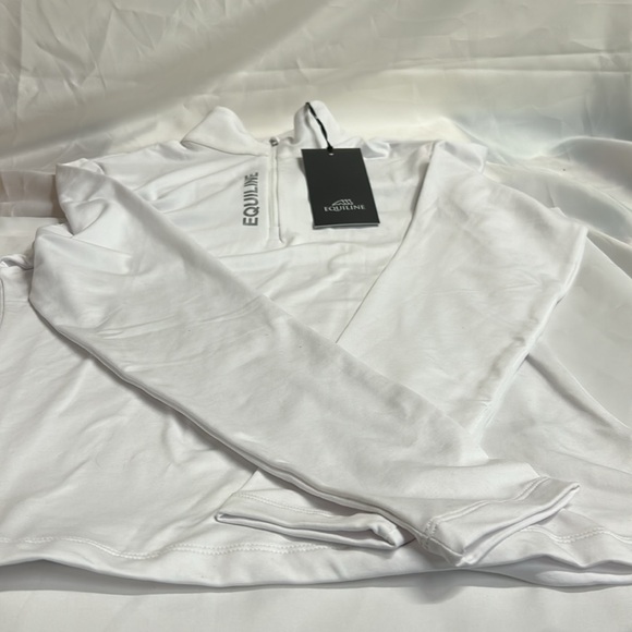 Equiline CANIC WOMEN’S 1/4 ZIP SECOND SKIN. Size M. NWT. White - Picture 4 of 4
